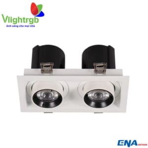 Đèn LED âm trần đôi chỉnh hướng ENA mẫu DCGx2